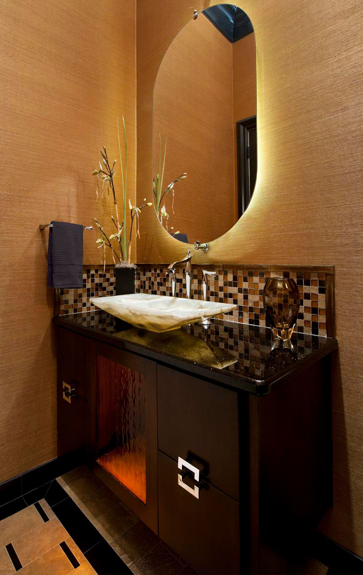Bathroom vaniy wall mirror with backlighting